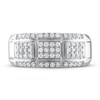 THE LEO Diamond Men's Wedding Band 5/8 ct tw Round-cut 14K White Gold