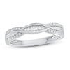 Thumbnail Image 0 of Stackable Diamond Ring 1/6 ct tw Baguette & Round-Cut 10K White Gold