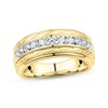 Men's Diamond Wedding Band 3/4 ct tw Round-cut 10K Yellow Gold