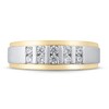 Men's Diamond Wedding Band 1/2 ct tw Round-cut 10K Two-Tone Gold