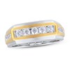 Men's Diamond Ring 1/2 ct tw Round-cut 10K Two-Tone Gold