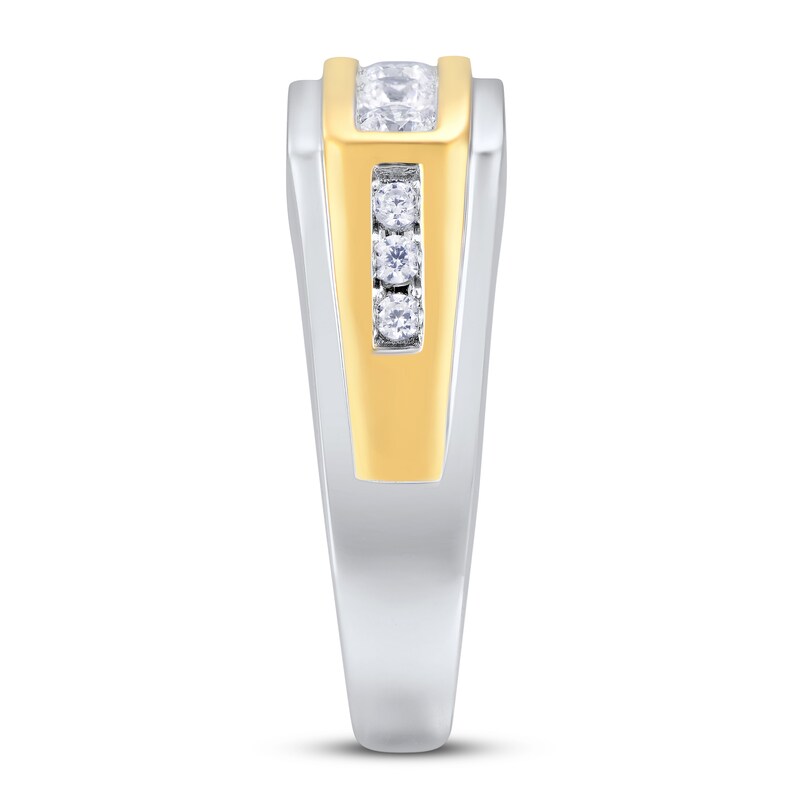Men's Diamond Ring 1/2 ct tw Round-cut 10K Two-Tone Gold