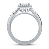 Thumbnail Image 2 of Diamond Ring 3/4 ct tw Princess & Round 10K White Gold