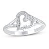 Thumbnail Image 0 of Diamond Heartbeat Ring 1/20 ct tw Round-cut Sterling Silver