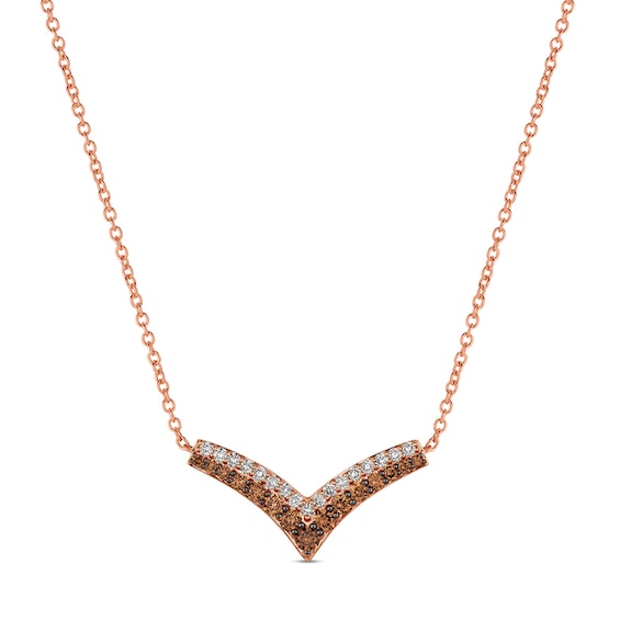Le Vian Diamond Necklace 1 ct tw Round-cut 14K Strawberry Gold 18"