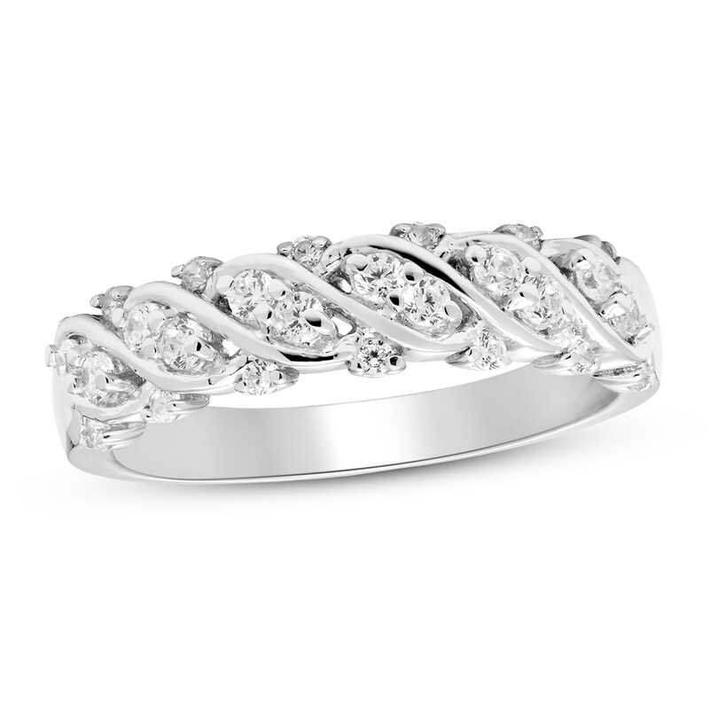 Diamond Ring 3/8 ct tw Round-cut 10K White Gold