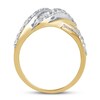 Diamond Ring 3 ct tw Round & Baguette 14K Yellow Gold