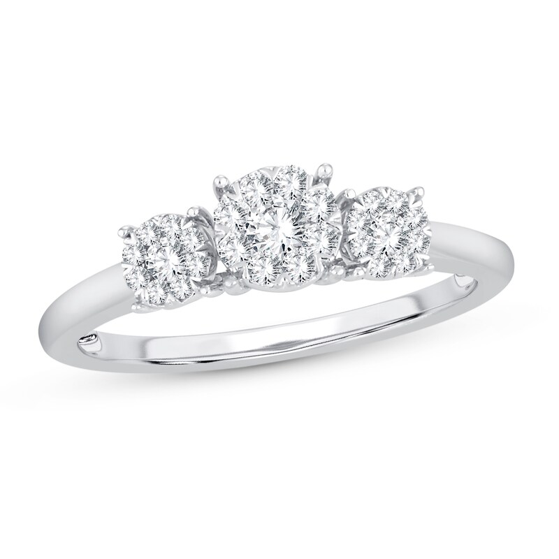 Diamond Fashion Ring 1/3 ct tw Round-cut 10K White Gold