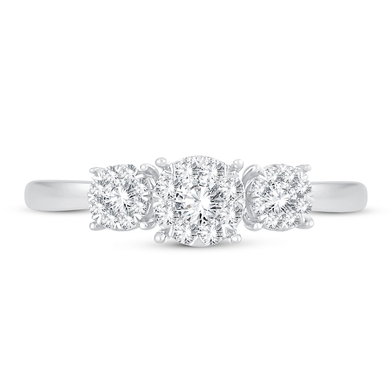Diamond Fashion Ring 1/3 ct tw Round-cut 10K White Gold
