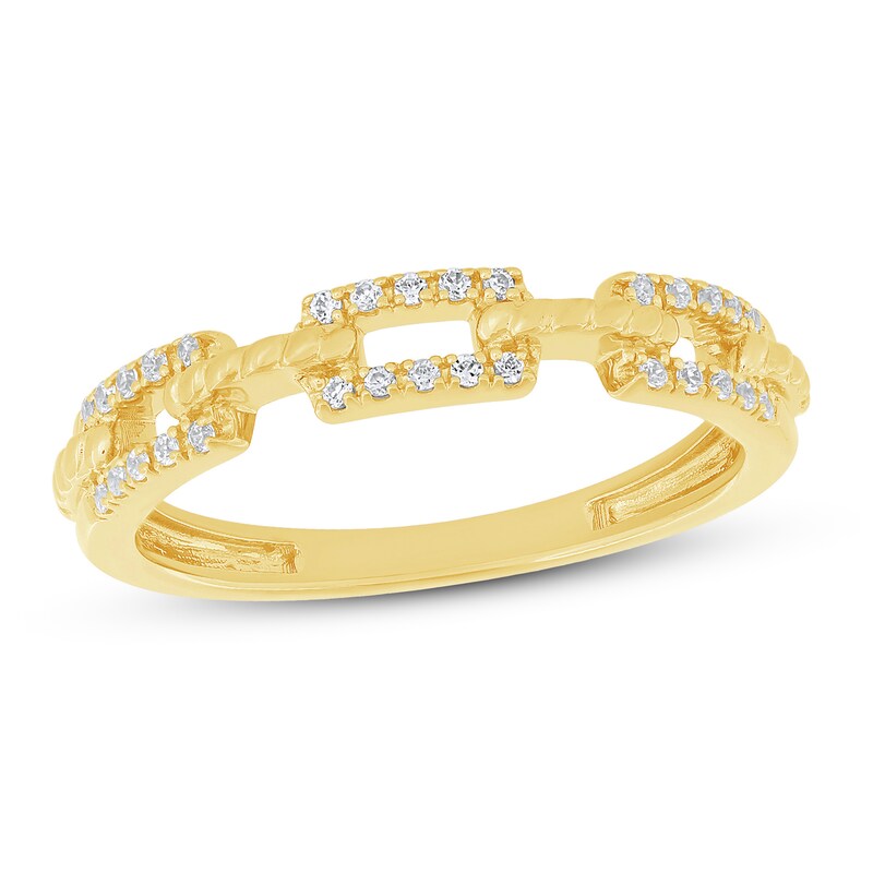 Main Image 1 of Diamond Stacking Ring 1/8 ct tw Round-cut 10K Yellow Gold
