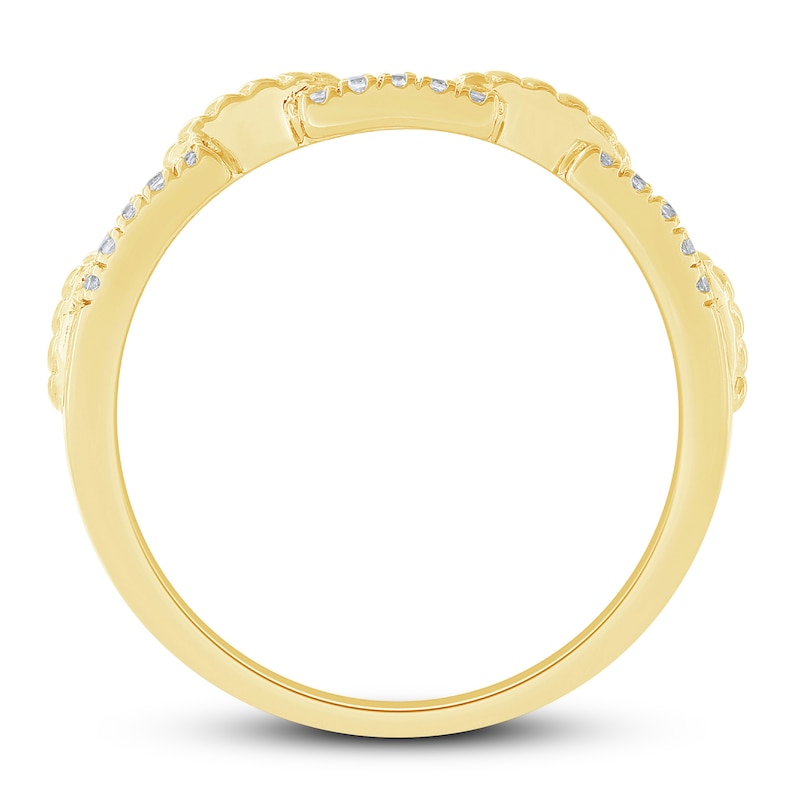 Diamond Stacking Ring 1/8 ct tw Round-cut 10K Yellow Gold