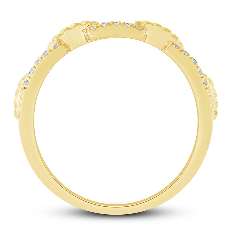 Main Image 2 of Diamond Stacking Ring 1/8 ct tw Round-cut 10K Yellow Gold