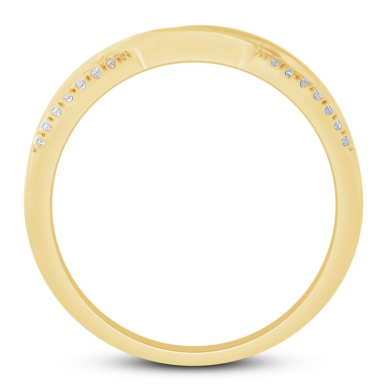 Diamond Stacking Ring 1/6 ct tw Round & Baguette 10K Yellow Gold