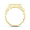 Men's Diamond Octagon Ring 1/4 ct tw Round-Cut 10K Yellow Gold