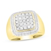 Thumbnail Image 0 of Men's Diamond Square Ring 1/2 ct tw 10K Yellow Gold