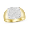 Thumbnail Image 0 of Men's Diamond Square Ring 1/4 ct tw 10K Yellow Gold