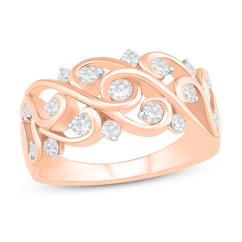 Diamond Fashion Ring 1/2 ct tw Round-cut 10K Rose Gold