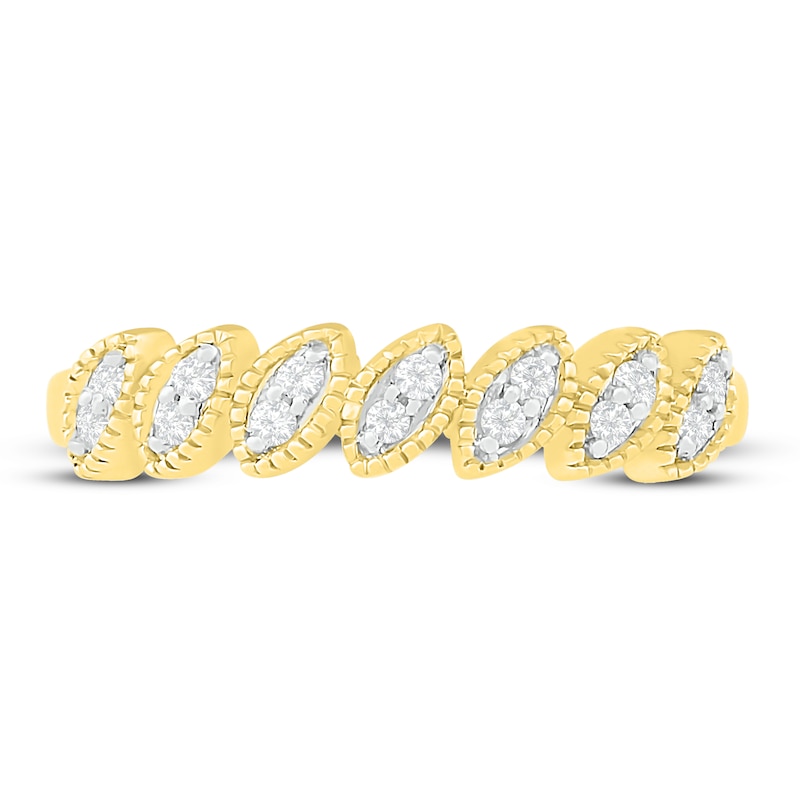 Main Image 2 of Diamond Stacking Ring 1/10 ct tw Round-cut 10K Yellow Gold