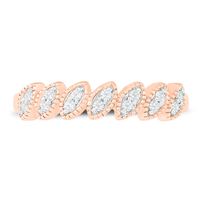 Diamond Stacking Ring 1/10 ct tw Round-cut 10K Rose Gold