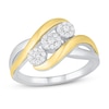 Thumbnail Image 1 of Diamond Ring 1/5 ct tw Round-cut Sterling Silver & 10K Yellow Gold