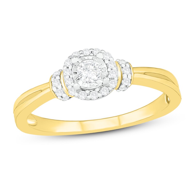 Main Image 1 of Diamond Fashion Ring 1/5 ct tw Round-cut 10K Yellow Gold