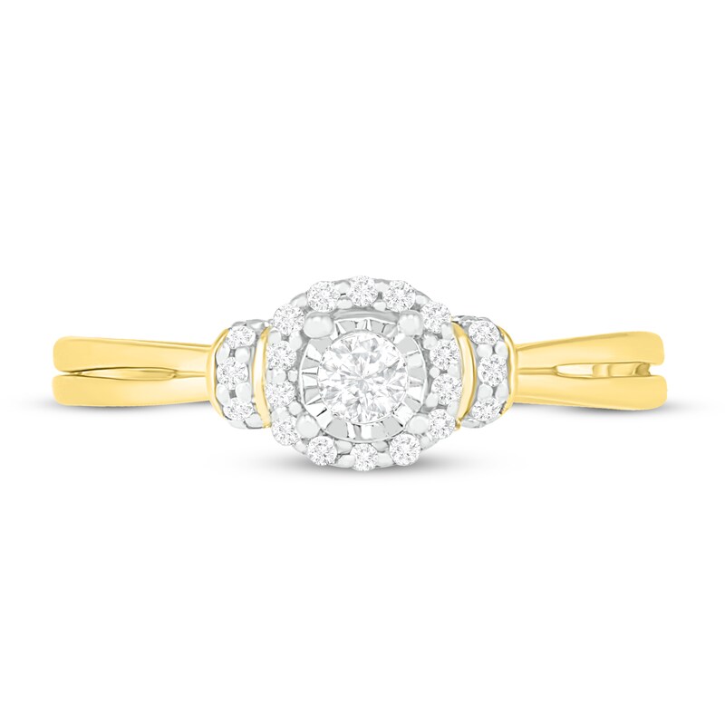 Main Image 2 of Diamond Fashion Ring 1/5 ct tw Round-cut 10K Yellow Gold