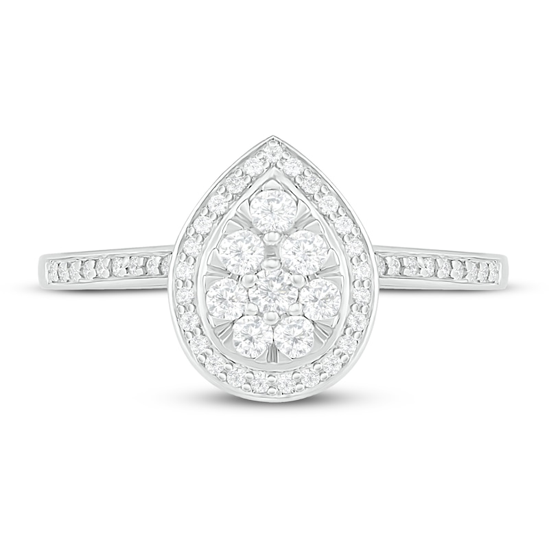 Diamond Promise Ring 1/3 ct tw Round-cut 10K White Gold