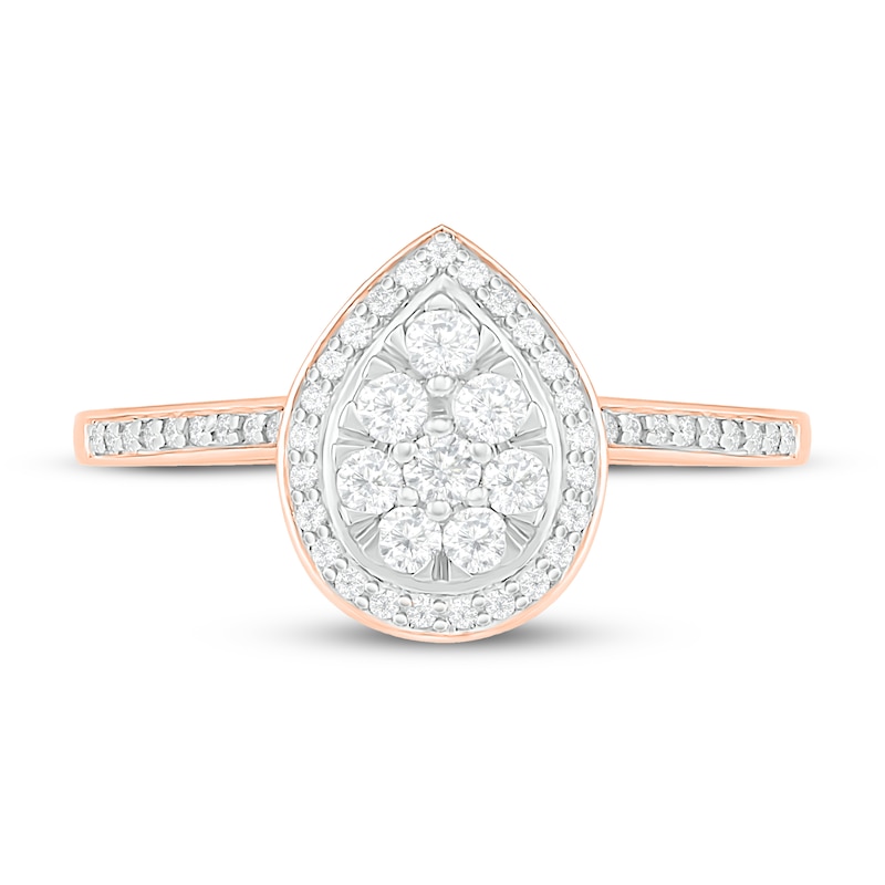 Diamond Promise Ring 1/3 ct tw Round-cut 10K Rose Gold