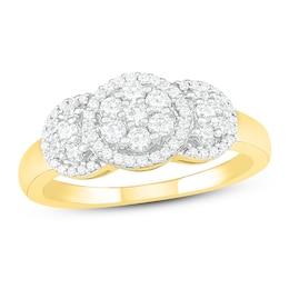 Diamond Fashion Ring 1/2 ct tw Round-cut 10K Yellow Gold