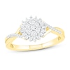 Thumbnail Image 0 of Diamond Ring 1/4 ct tw Round & Baguette 10K Yellow Gold