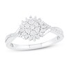 Thumbnail Image 0 of Diamond Ring 1/4 ct tw Round & Baguette 10K White Gold