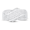 Thumbnail Image 2 of Diamond Ring 1/2 ct tw Round & Baguette Sterling Silver