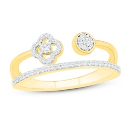 Diamond Fashion Ring 1/4 ct tw Round-cut 10K Yellow Gold