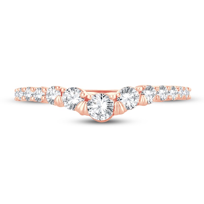 Main Image 3 of Adore Diamond Contour Ring 1/2 ct tw Round-cut 14K Rose Gold