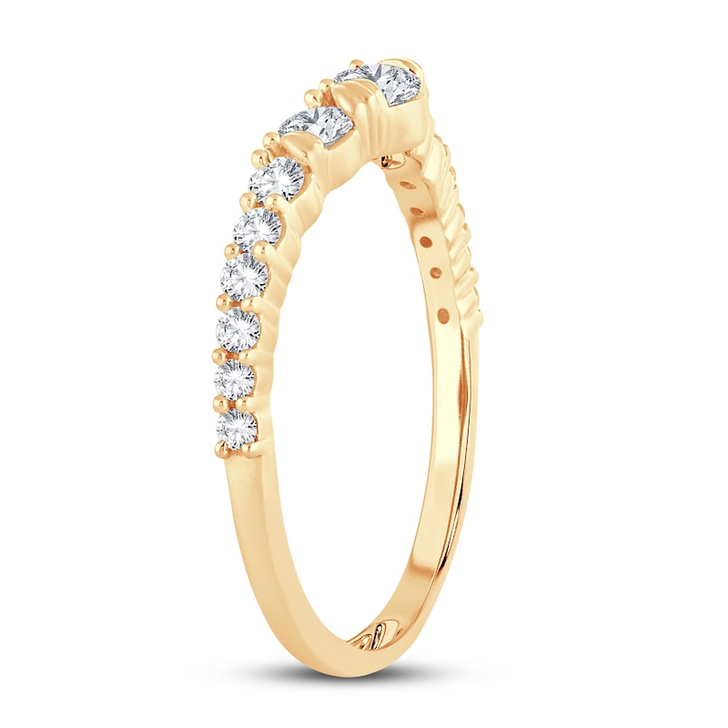 Diamond Contour Ring 1/2 ct tw Round-cut 14K Yellow Gold
