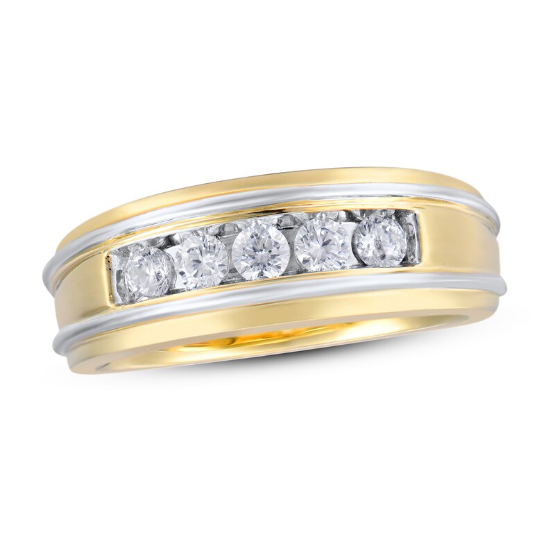 Men's Diamond ring 1/2 ct tw Round-cut 10K Two-Tone Gold