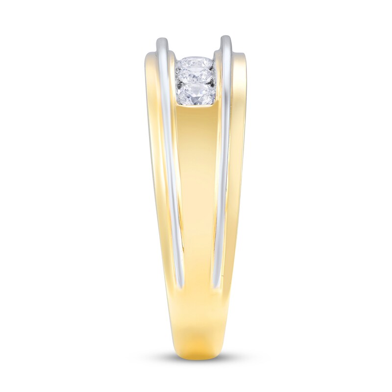 Men's Diamond ring 1/2 ct tw Round-cut 10K Two-Tone Gold