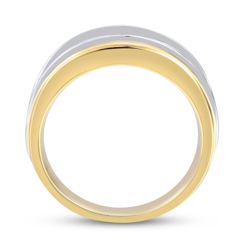 Men's Diamond ring 1/2 ct tw Round-cut 10K Two-Tone Gold