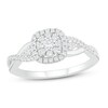 Thumbnail Image 1 of Diamond Fashion Ring 1/3 ct tw Round-cut 10K White Gold