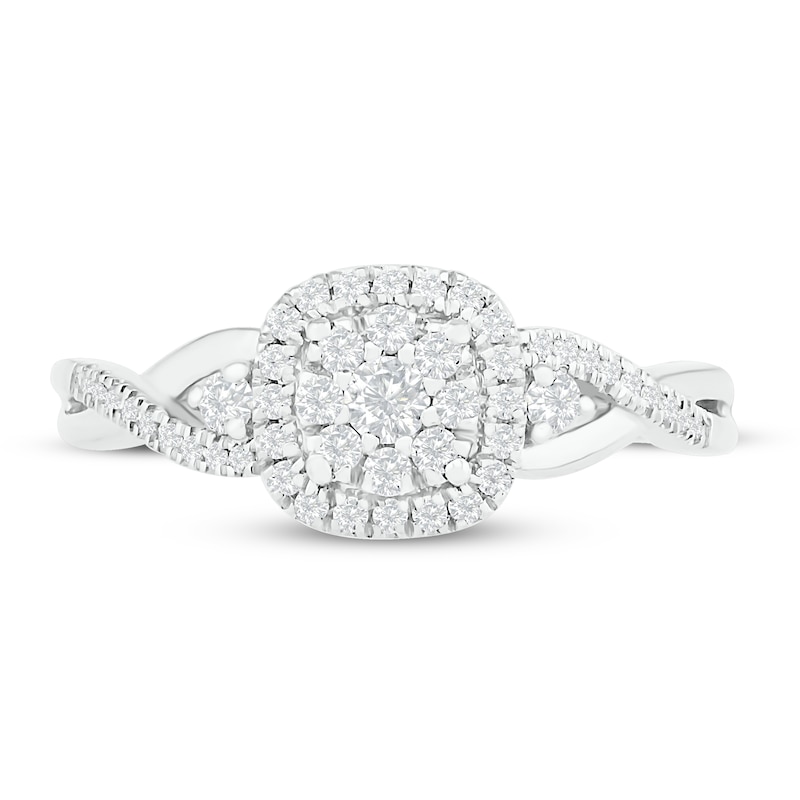 Diamond Fashion Ring 1/3 ct tw Round-cut 10K White Gold