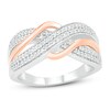 Thumbnail Image 1 of Diamond Ring 1/3 ct tw Round-cut Sterling Silver & 10K Rose Gold