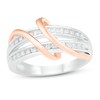 Diamond Ring 1/4 ct tw Round-cut Sterling Silver & 10K Rose Gold
