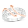 Thumbnail Image 1 of Diamond Ring 1/4 ct tw Round-cut Sterling Silver & 10K Rose Gold