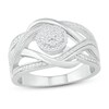 Thumbnail Image 1 of Diamond Ring 1/4 ct tw Round-cut Sterling Silver