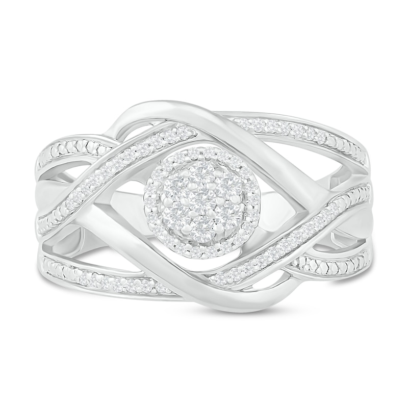 Main Image 2 of Diamond Ring 1/4 ct tw Round-cut Sterling Silver