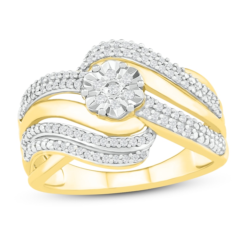 Diamond Fashion Ring 1/4 ct tw Round-cut 10K Yellow Gold