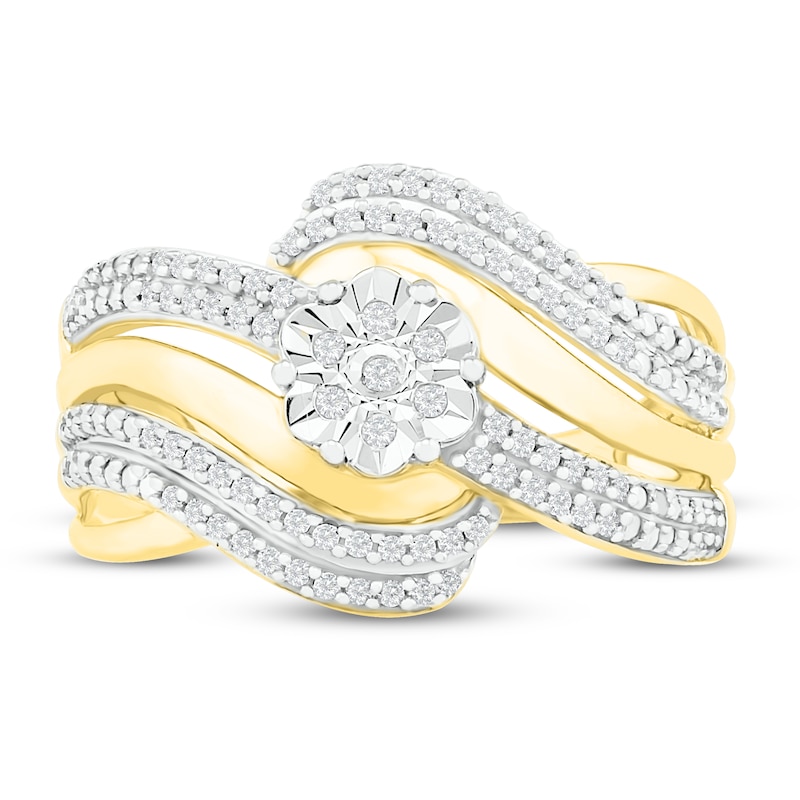 Diamond Fashion Ring 1/4 ct tw Round-cut 10K Yellow Gold