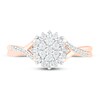 Thumbnail Image 1 of Diamond Promise Ring 1/4 ct tw Round & Baguette 10K Rose Gold