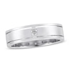 Men's Diamond Ring 1/15 ct tw Square-cut 10K White Gold