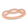 Stackable Diamond Ring 1/5 ct tw Round-Cut 10K Rose Gold